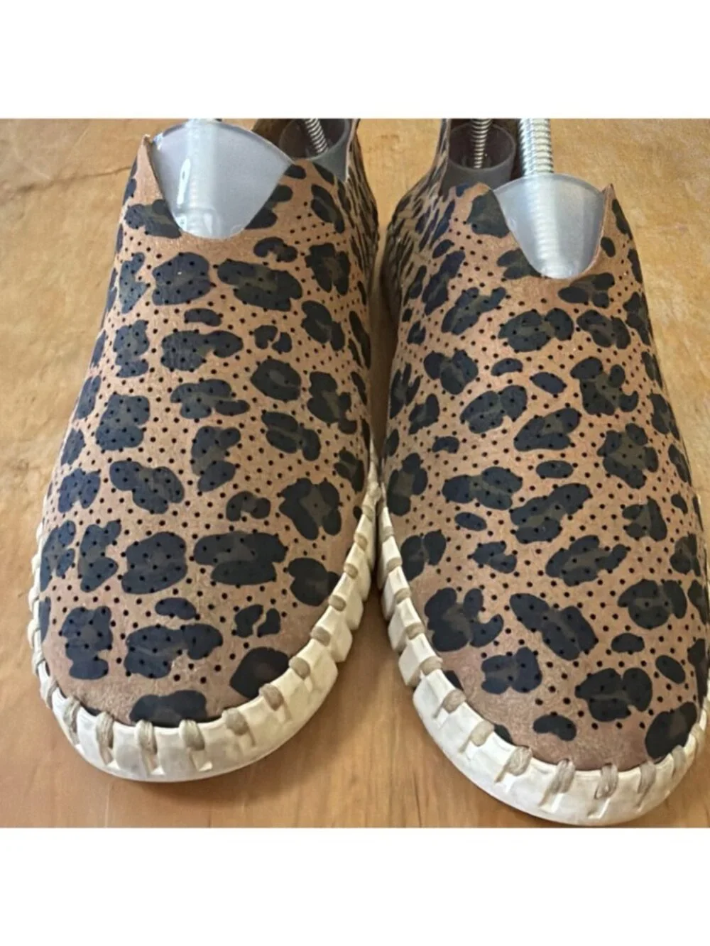 Ilse Jacobsen Tulip Slip On Shoes 40 Womens 9 Brown Leopard Comfort Summer